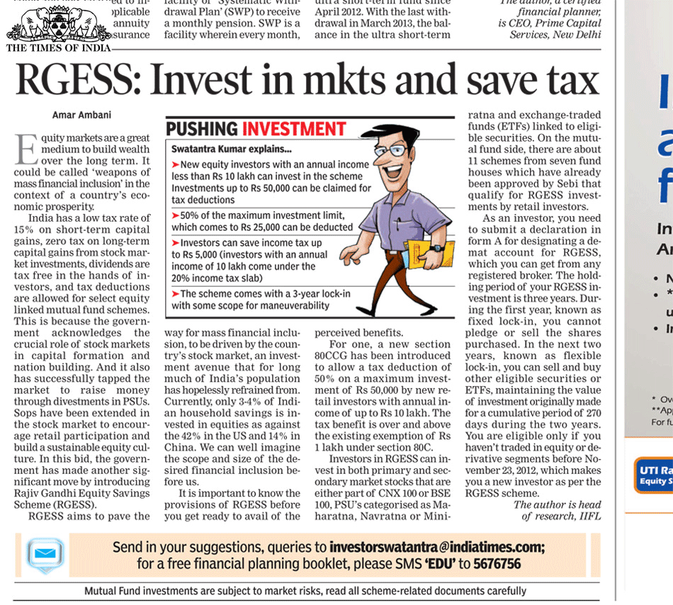 RGESS: Invest in mkts and save tax