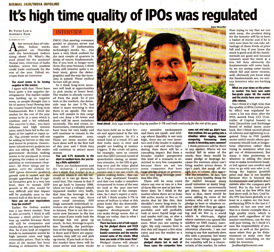It's high time quality of IPOs was regulated