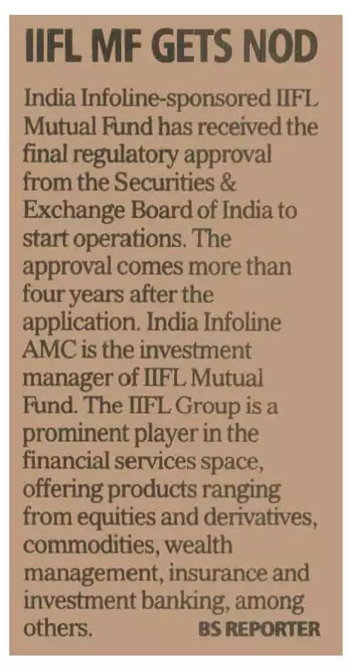 IIFL MF Gets Nod