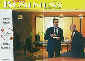 Nirmal Jain and R Venkataraman appear in 'Best Buddies' in Outlook Business