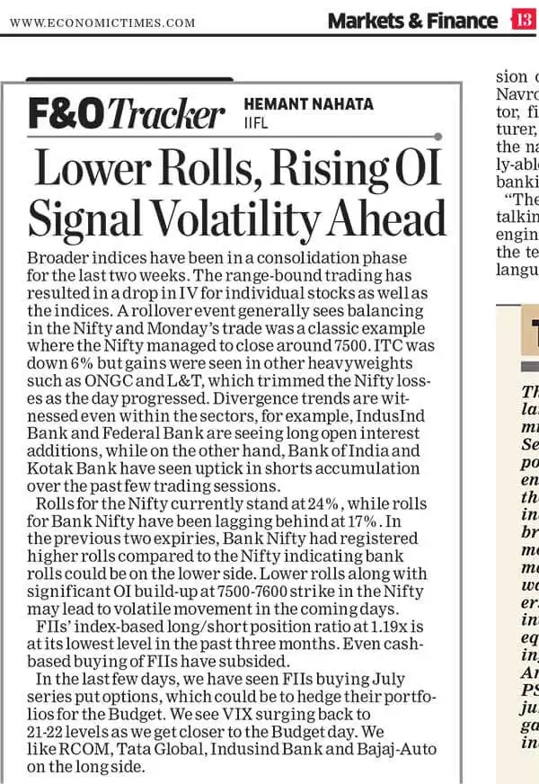 F&O tracker: Lower rolls, rising OI signal volatility ahead