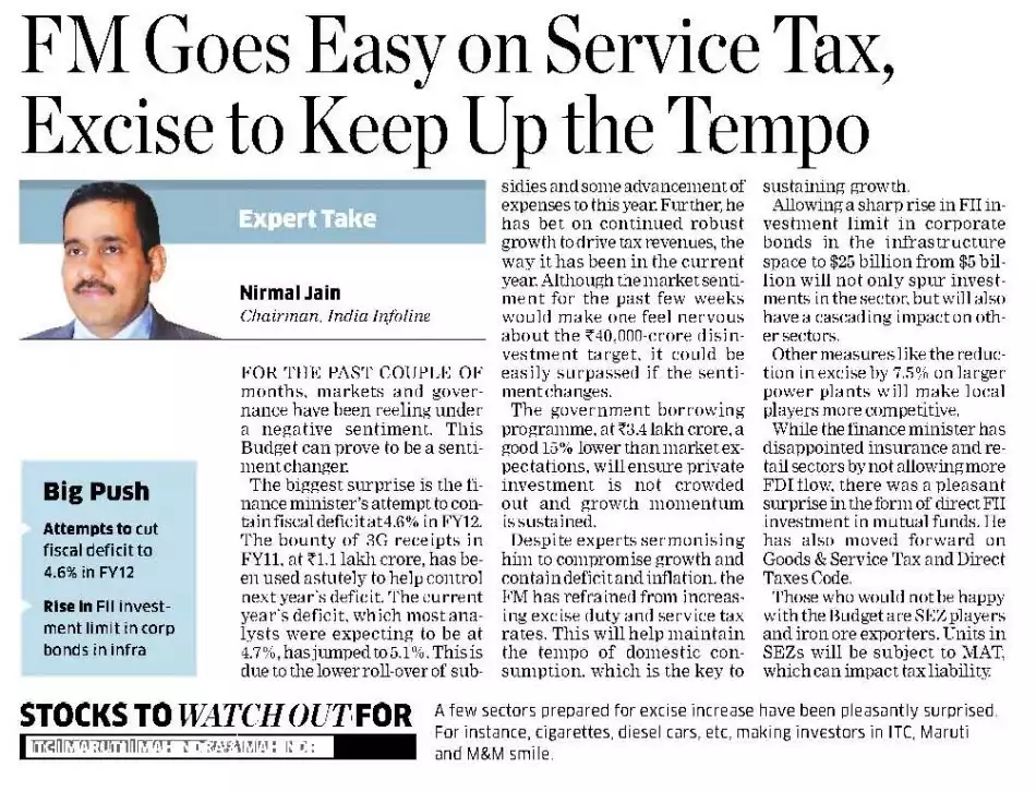 FM goes easy on GST, excise to keep up the tempo
