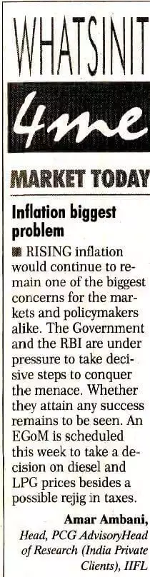 Inflation biggest problem - Financial Chronical - Whatsinit-4me