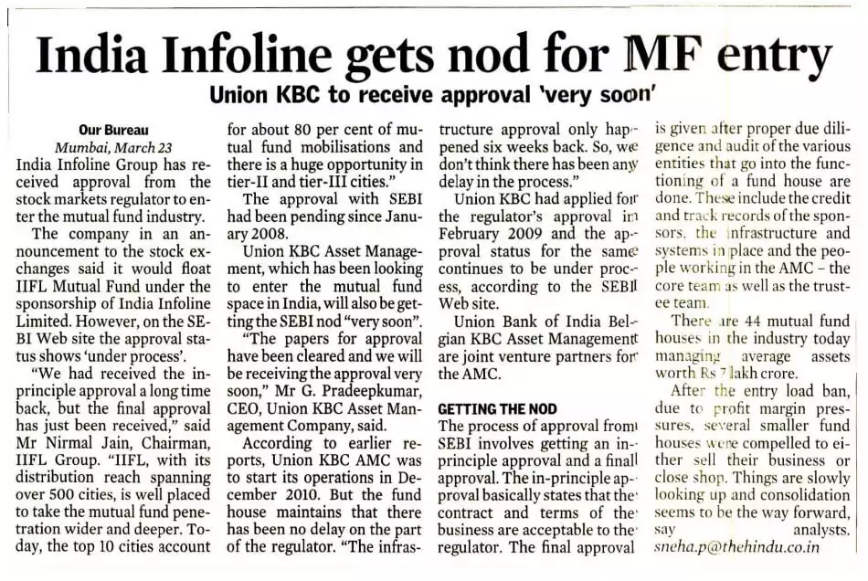 India Infoline gets nod for MF entry