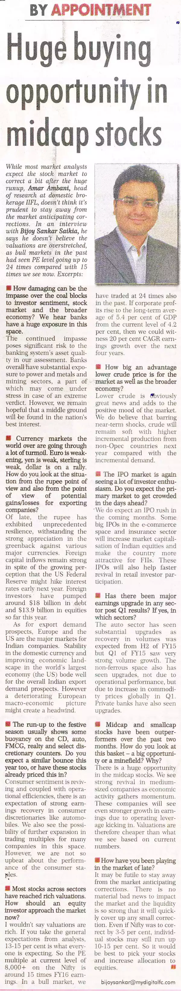 Huge buying opportunity in midcap stocks