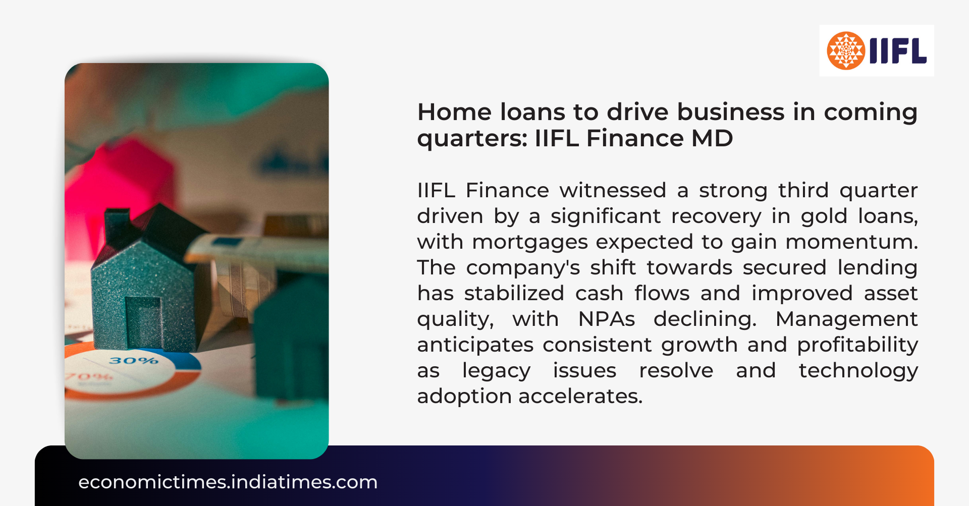 Home loans to drive business in coming quarters: IIFL Finance MD