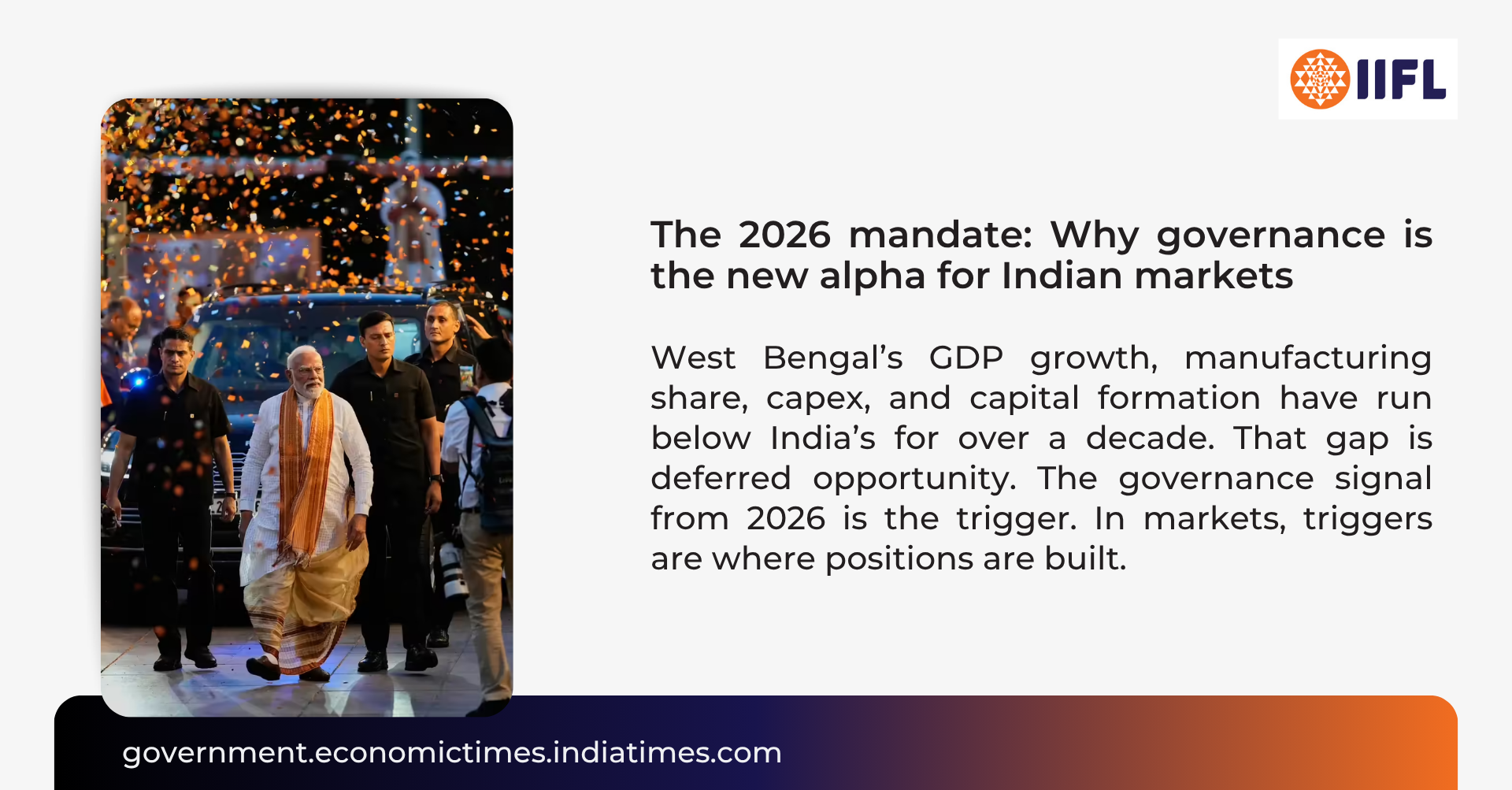 Mr. Nirmal Jain's Column in ET Government…