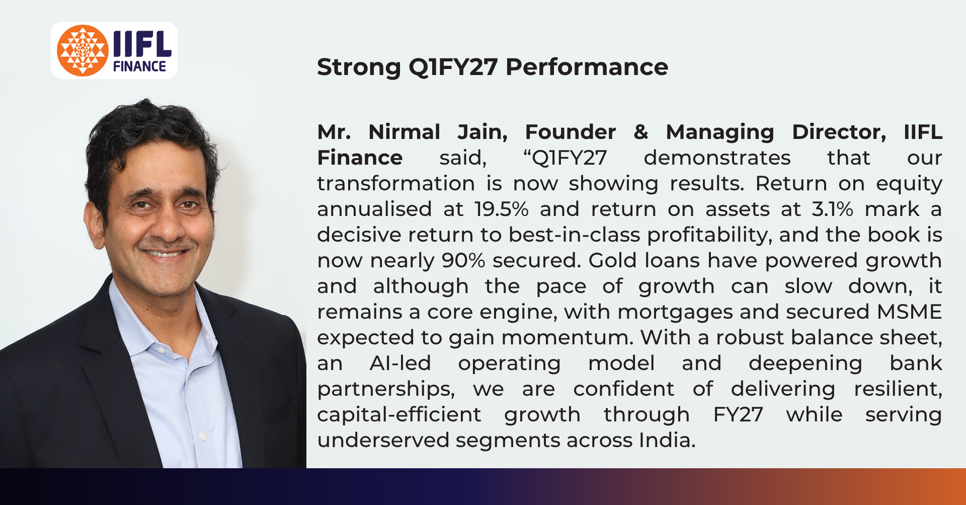 IIFL Finance - Q1FY27 Results Update