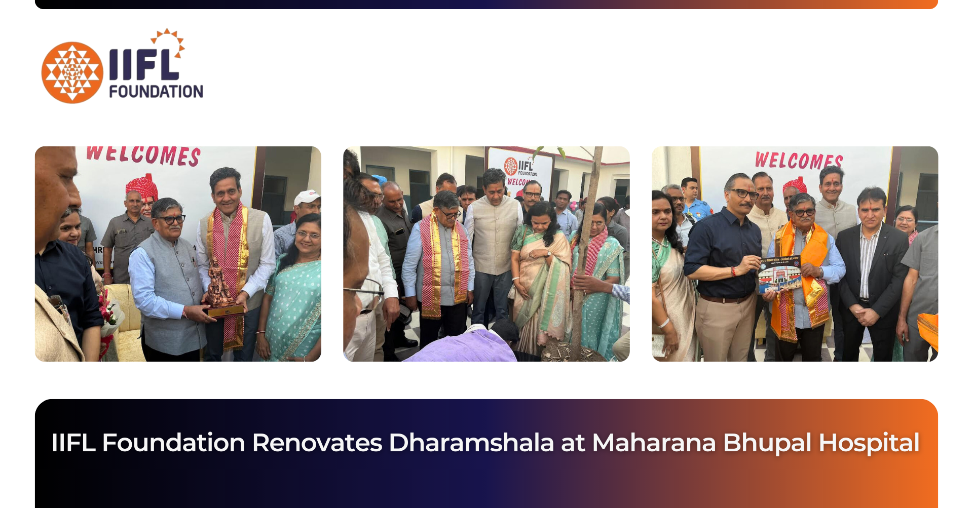 IIFL Foundation Renovates Dharamshala at Maharana Bhupal Hospital