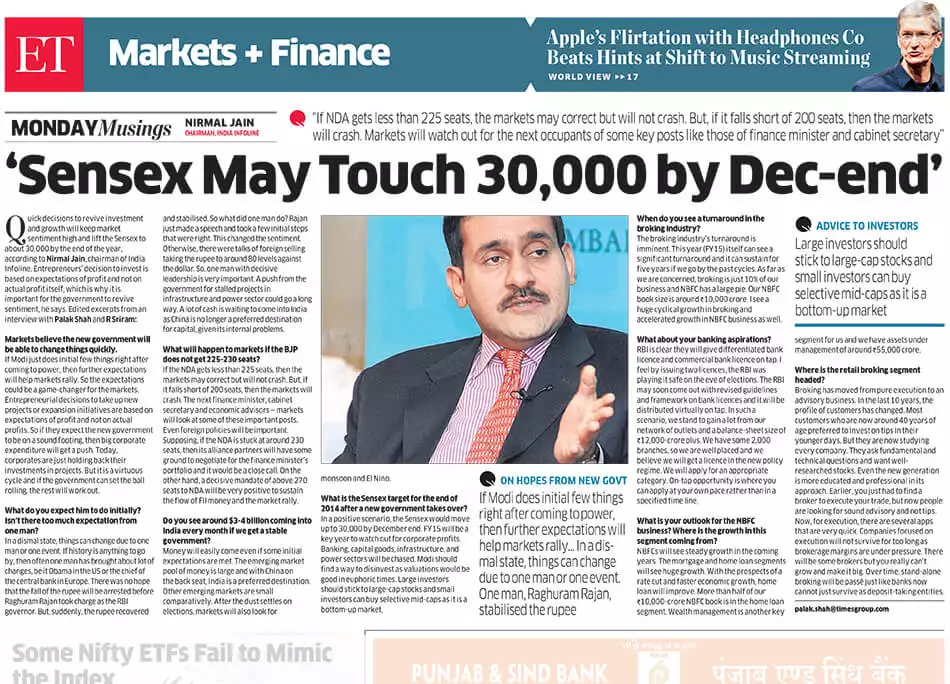 Sensex may touch 30,000 by December-end