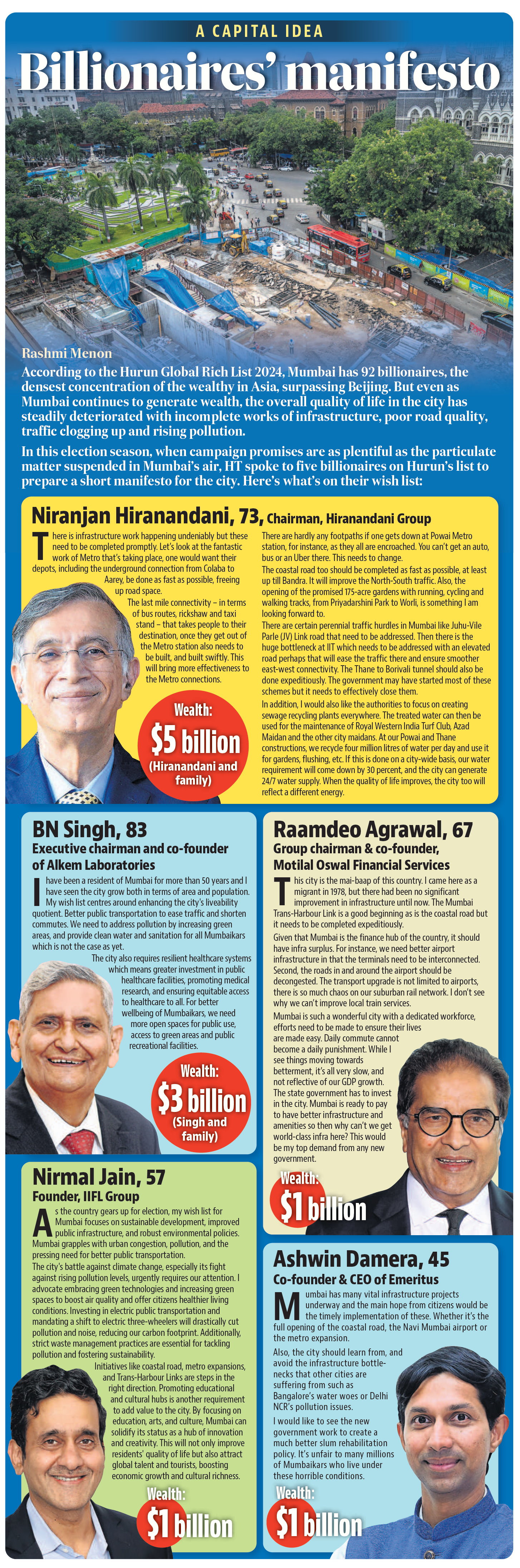 Hindustan Times: 'Billionaires' Manifesto'