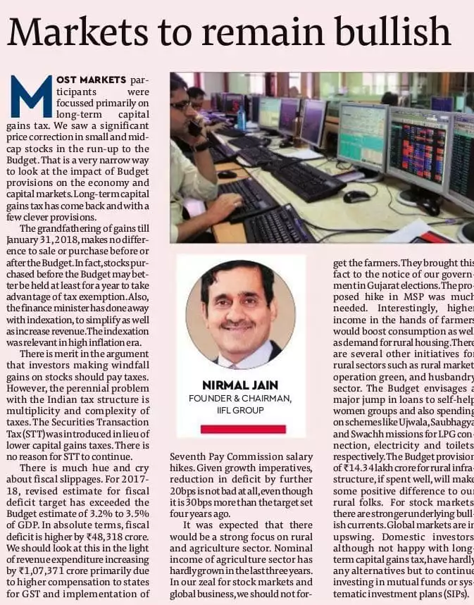 Market to remain bullish