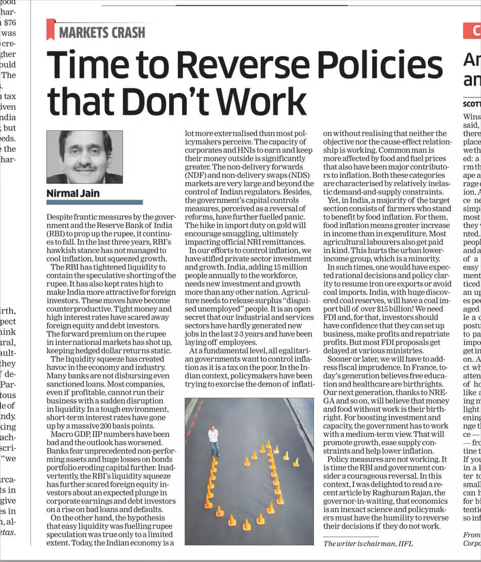 Time to Reverse Policies that Don�t Work