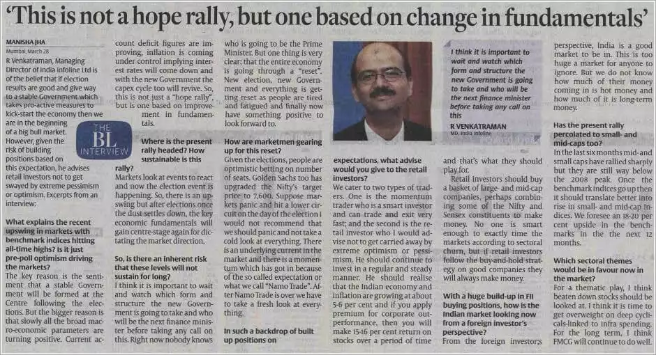 This is not a hope rally, but one based on change in fundamentals