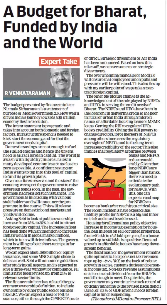 A Budget for Bharat, Funded By India and the World