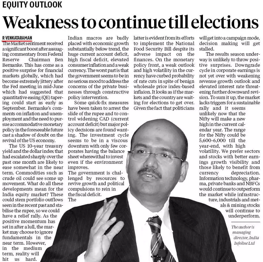 Weakness to continue till elections