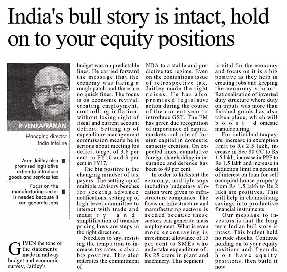 India's bull story is intact, hold on to your equity positions