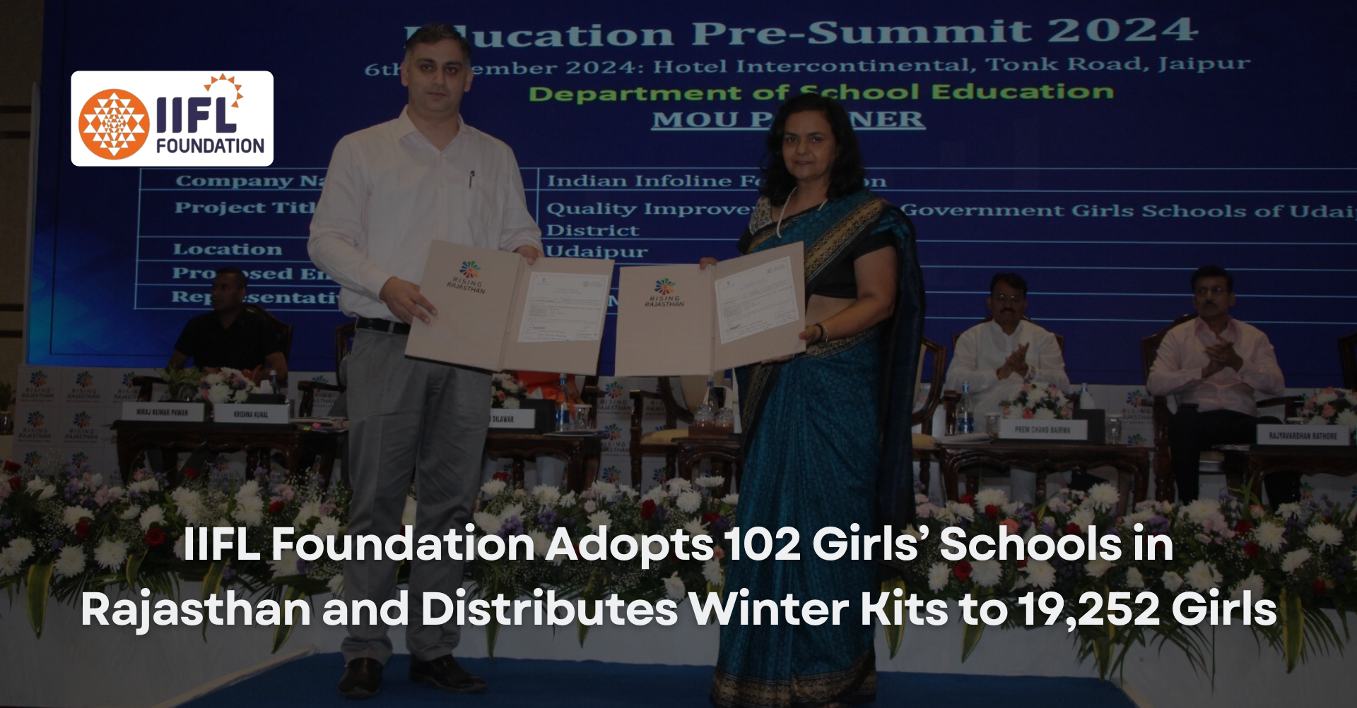 IIFL Foundation Adopts 102 Girls’ Schools in Rajasthan and Distributes Winter Kits to 19,252 Girls