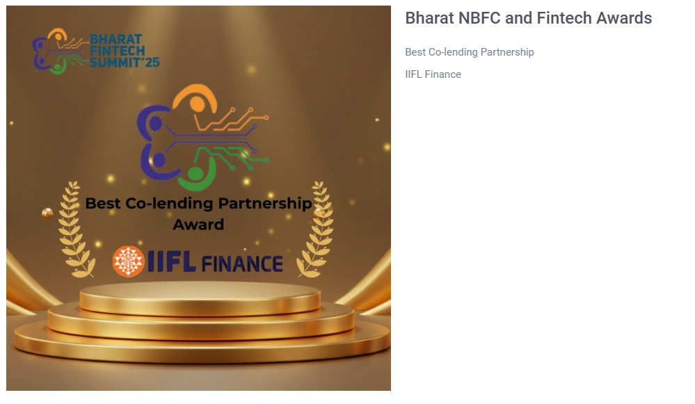 IIFL Finance awarded Best Co-lending Partnership at Bharat Fintech Summit '25