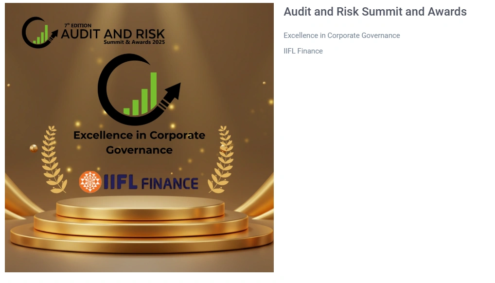IIFL Finance awarded Excellence in Corporate Governance at 7th Edition Audit and Risk Summit and Awards 2025