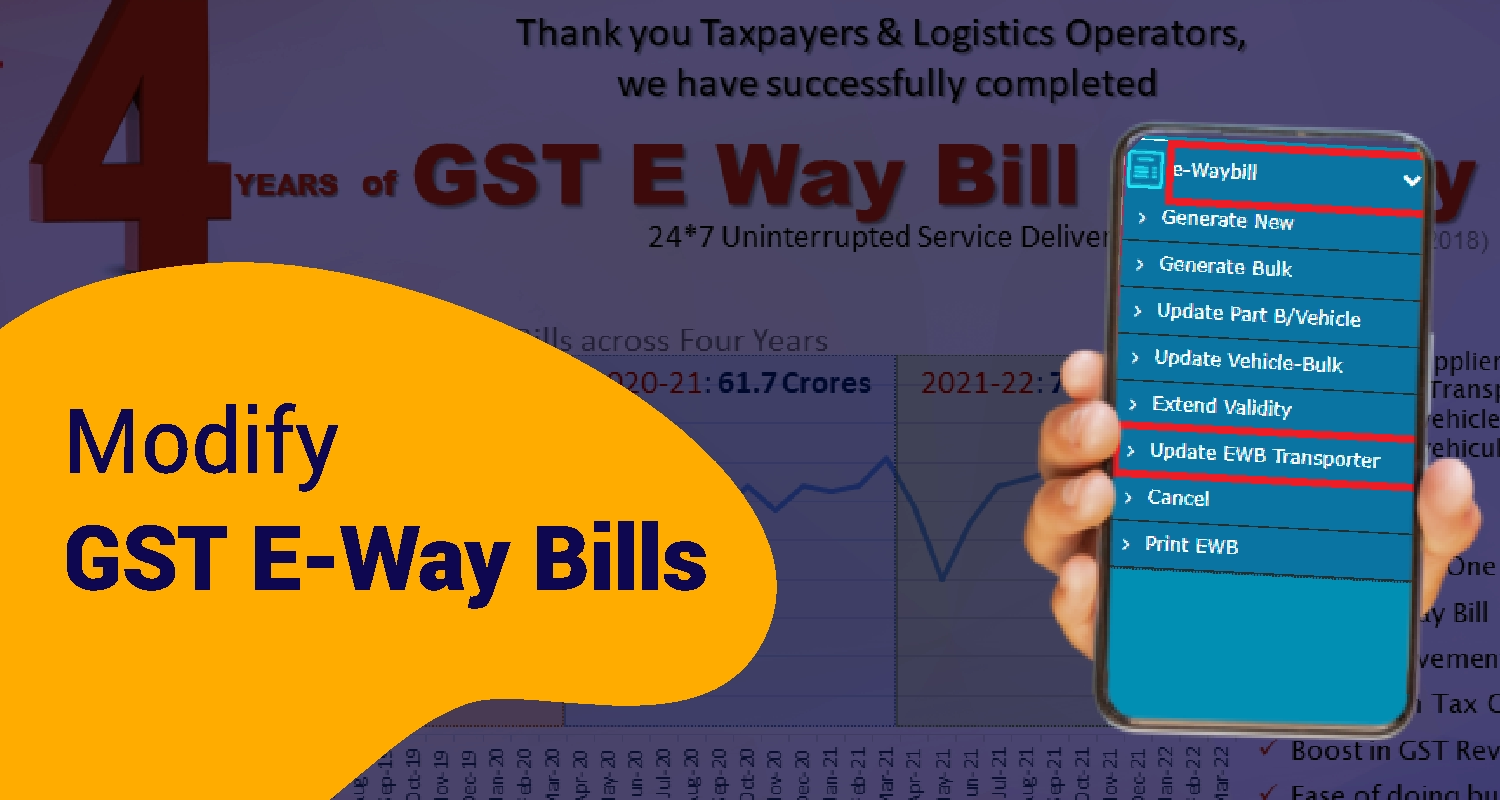 Modify, Cancel & Reject E-Ways Bills Under GST